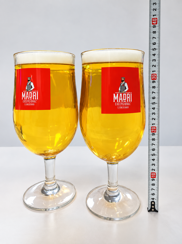Custom oversized transparent resin beer glass display prop manufactured by SOARPEAN