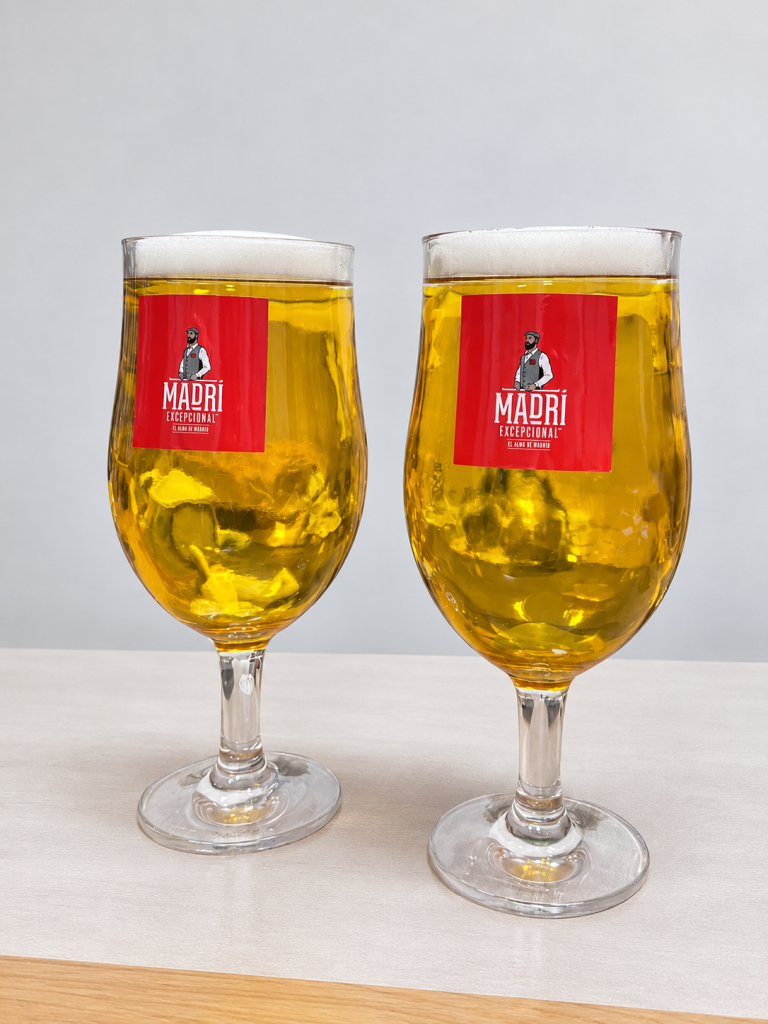 Custom oversized transparent resin beer glass display prop manufactured by SOARPEAN